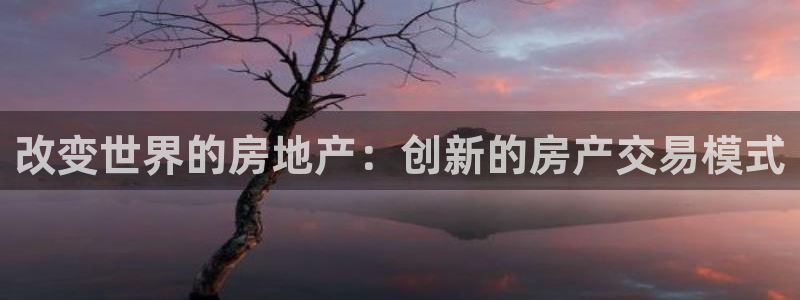 摩登7平台注册账号：改变世界的房地产：创新的房产交易模式
